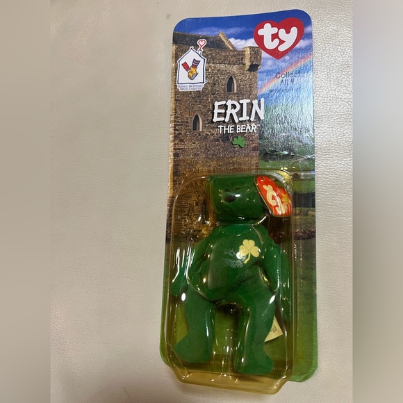 🔥🔥New Erin The Bear McDonald's Ty Beanie Baby With Rare Errors - Picture 1 of 4